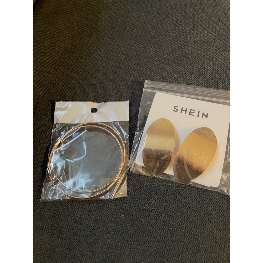 SHEIN Gold-Tone Earring Bundle | Hoop + Statement Earrings